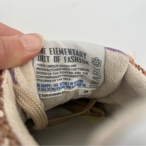 Voile Blanche Owark Low Top Woven Raffia Colorful Suede Lace Up Sneakers 39 - Picture 11 of 12